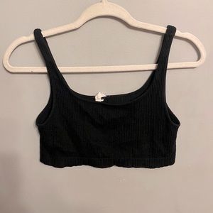 Aeropastel cropped black tank.